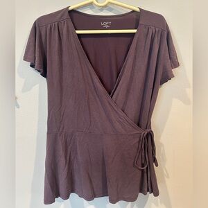 LOFT purple wrap top :)